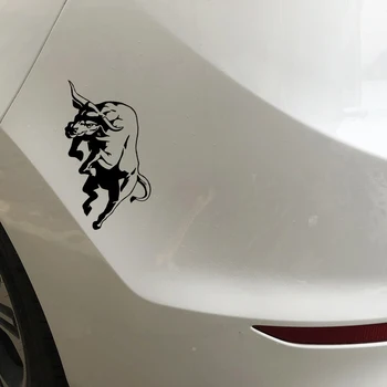 Autocolante auto Taur Furios Amuzant PVC Masina de Decorare Accesorii Autocolante Creative protecție Solară rezistent la apa, Negru/alb,17cm*12cm