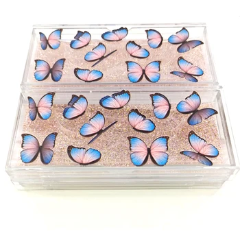 NOI 20buc fluture de imprimare Geană Ambalaj Cutie cu Ridicata Cutii Goale de Gene Pachet de Caz 8-20mm Genele Cutie Dreptunghi