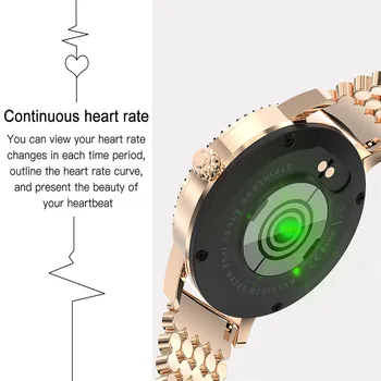 Împânzit cu diamante Ceas Inteligent 2020 Femei Frumoase din Oțel Ceasuri IP68 rezistent la apa Bratara Rata de Inima LW20 Smartwatch Cadou Pentru Iubita