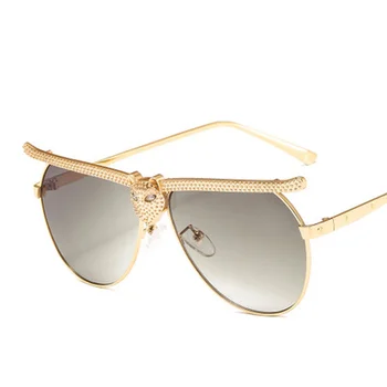 Cap de Leopard ochelari de Soare pentru Femei de Moda de Epocă cu Diamante Ochelari de Soare de Culoare Lux Lady Pietre Supradimensionate Vara Ochelari de UV400