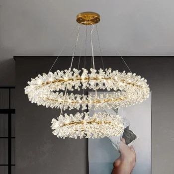 2020 Nouă floare de cristal candelabru tavan led-uri de Lux de iluminat interior acasă decor pentru Camera de zi Dormitor Restaurant G4 bec