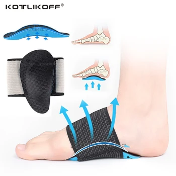 KOTLIKOFF Ortezare Branț Pentru Flatfoot Suport Arc 2.3 cm Introduce Corector Calma Durerea Pantof Confortabil Perna Ortopedice Pad