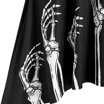 Gotic Rochie Femei Vestidos платье O-Linie Broderie Halloween Plasă de Dantelă Sling Mozaic fără Mâneci Halat de Femme