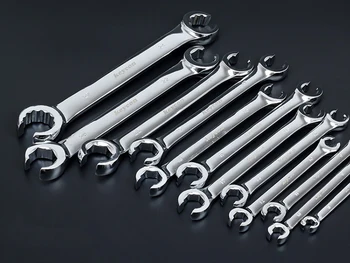 Wrenchs două Capete Metrice Open End Wrench Șase Unghi Metalice Speciale Chei pentru Ulei de Tubulatură Cheie Instrumente de Reparații Auto
