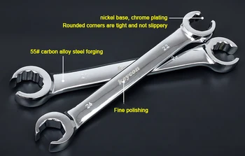 Wrenchs două Capete Metrice Open End Wrench Șase Unghi Metalice Speciale Chei pentru Ulei de Tubulatură Cheie Instrumente de Reparații Auto