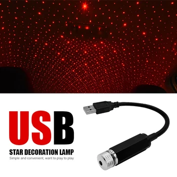 USB LED lumină Atmosferă Acoperiș Masina Stele Lumina de Noapte Proiector LED USB Decorative Lampa Starlight Cer Instelat Star Light