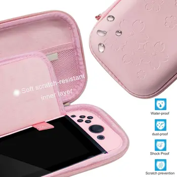 Comutator Lite Consola Caz, Pachet De Călătorie Accesorii Pentru Nintendo Comutator Lite Drăguț Roz Sakura Husă De Depozitare Sac De Joc Stand Film