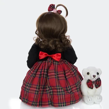 KEIUMI Moda 24 Inch Copilul Renăscut Silicon Menina Realist Printesa Renăscut Baby Dolls 60 cm pentru Copii de Ziua copilului Playmates