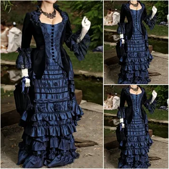 SC-463 Victorian Gothic/Rochie de Epocă Halloween Teatru rochie Custom made