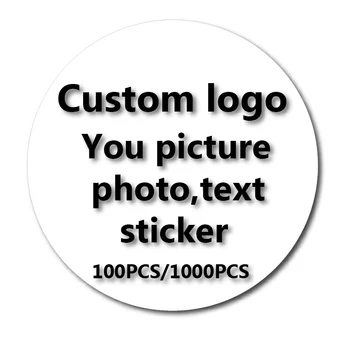 100buc/lot autocolante Personalizate logo-ul personalizat autocolant transparent PET clar de auto-adeziv Autocolant hartie pentru nunta/cosmetice/buze
