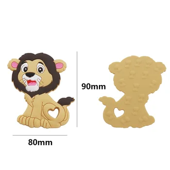 Chenkai 10BUC BPA Gratuit Silicon Lion Teether Dummy Desene animate Suzeta Dentitie Pentru DIY pentru Sugari Netezirea Senzoriale Musca Jucărie Accesoriu