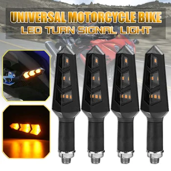 4buc Universal Motocicleta LED Amber Turn Semnal de Lumină a Lămpii Indicatoare de Semnalizare Moto Lumini