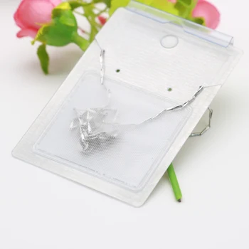 Noul Sosit 100BUC pungi de Plastic Auto-Stick de Design de Ambalaj pentru Colier Card DIY Bijuterii de Luare 4.2x3.7cm en-Gros