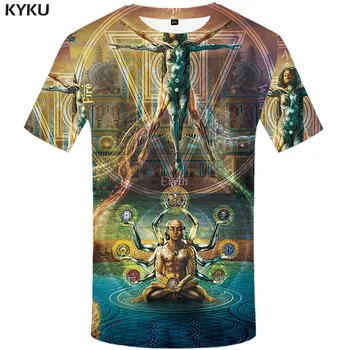 KYKU Isus tricou Barbati Război Anime Haine Militare Tricouri Casual Personalitate Tricou Imprimat Personalitatea tricouri 3d