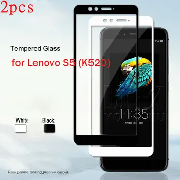 2 buc Pentru Lenovo S5 K520 Complet din Sticla Temperata Pentru Lenovo S5 K520 Acoperire Completă Ecran Protector Folie de Protectie Pentru Lenovo S5 K520
