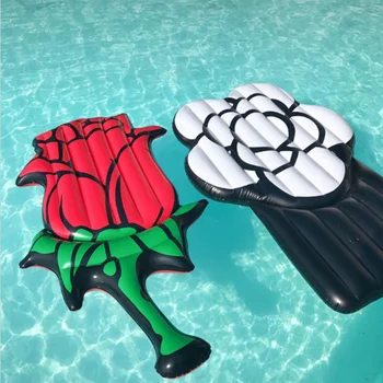 2019 INS Fierbinte Gonflabil Uriaș Trandafir Negru Piscinei Sexy Floare Inel de Înot Aer Saltea de Plaja, Saltea Gonflabila, Piscina cu Apa de Jucarie