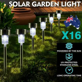 16PCS Mini Solare de Gradina, Lumini în aer liber Alimentat cu energie Solară Cale de Lumini în aer liber, Peisaj, Lumini la fața Locului pentru Villa Garden Park Balcon