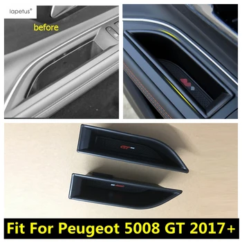 Lapetus Accesorii Pentru Peugeot 5008 GT 2017 - 2021 Fata Interior Usa Palet Depozitare Cotiera Cutie Container Caz Acoperire Kit de Echipare