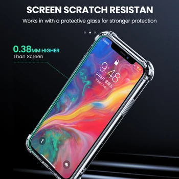 Ugreen Caz Pentru iPhone 11 rezistent la Șocuri Moale TPU Cristal Protecție Acoperă Pentru Apple iPhone 11 Pro Max Funda Telefon Sac Montat Caz