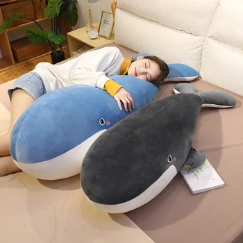 Fierbinte Frumos Huggable Balenă de Pluș Jucării Populare de Dormit Perna Companion de Călătorie Cadou Rechin Drăguț Animal de Pluș de Pește pentru Copii Copil