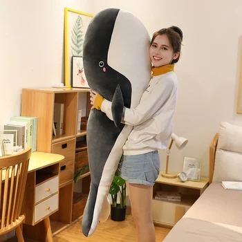 Fierbinte Frumos Huggable Balenă de Pluș Jucării Populare de Dormit Perna Companion de Călătorie Cadou Rechin Drăguț Animal de Pluș de Pește pentru Copii Copil