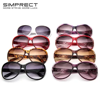 SIMPRECT Rotund ochelari de Soare Femei 2021 Negru Supradimensionat ochelari de Soare Retro Vintage Mare Ochelari de Soare Nuante Pentru Femei Zonnebril Dames