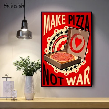 1 Buc Fierbinte Face Pizza Nu Război Mare Arta De Perete Imaginile Pentru Camera De Zi Opere De Artă Celebre Postere Decor Acasă Tablouri Canvas