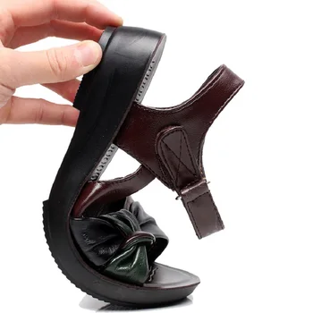 LAKESHI 2021 Sandale de Vara Mama Pantofi Sandale Plate pentru Femei Pantofi de Piele Moale Jos de Moda Sandale Confortabile, de sex Feminin Pantofi