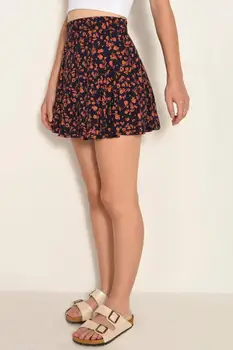 Femei Talie Mare Plisata Fusta Mini Conformitate cu Model Floral pantaloni Scurti pentru Fete de Moda Stil Dulce Drăguț Fete Dans