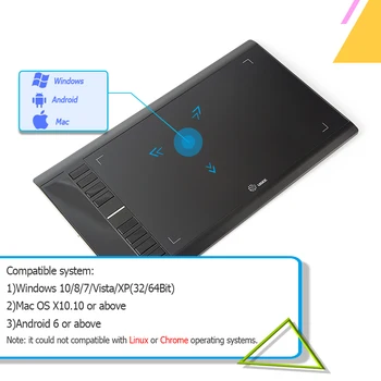 UGEE M708 tabletă Grafică 8192 Niveluri de Desen Digitale Tableta 5080DPI Grafice de Scriere de Pad Suport pentru Android Pro Designer
