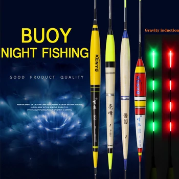 Smart Fishing Float Alarma Muscatura de Pește Mușcă Momeala Gravity Senzor de Lumină LED Schimbare de Culoare de Noapte Automat Electronic de Schimbare Geamandura noi