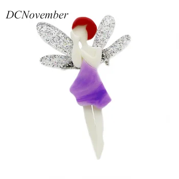 Fairy Brosa 3 Culori Înger Broșe Femei De Mediu Fibre Acetat De Brosa Ace Bijuterii DCNovember