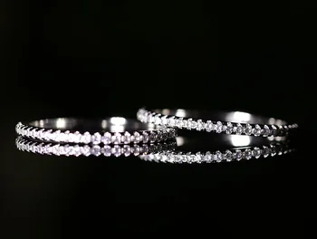 De lux Argint 925 2ct Simulat Nunta de Diamant de Logodna Inele Cocktail set pentru Femei de Piatră prețioasă de Bijuterii Fine