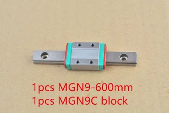 MR9 9mm liniar feroviar ghid MGN9 lungime 600mm cu mini MGN9C sau MGN9H bloc liniare miniatură mișcare liniară mod ghid 1buc