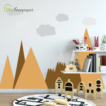 Desene animate munți autocolant de perete camera pentru copii decor dormitor living decor decor de perete decor acasă decorare casa autocolante