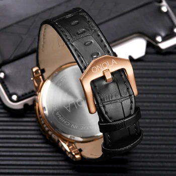 ONOLA creative analog cuarț ceas de omul de lux de top de brand de moda cusual rezistent la apa a crescut de aur om încheietura ceas 2019