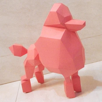 Animale drăguț Puzzle 3D Model din Hârtie Urs, Dinozaur Hârtie de Perete de Arta Sculptura Model de Jucărie Papercraft Figurine Copii Cadou