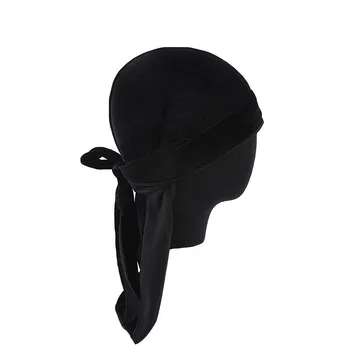 Bărbați Femei Respirabil Bandană Turban Pălărie de catifea Peruci Durags coada lunga headwrap chimioterapie capac Motociclist Pălărie Pirat Accesorii de Par