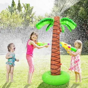 Gonflabile Interesant, Atractiv, Amuzant Multifunctional Palmier Tropical Aspersoare Copii În Aer Liber Spray Cu Apa De Joc Jucărie