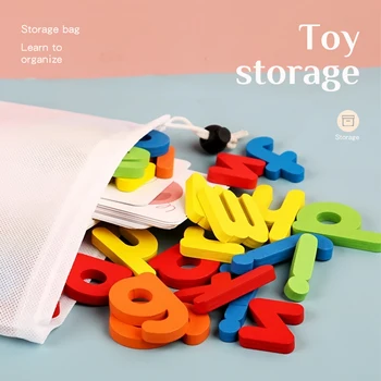 Montessori Vraja Joc de Cuvinte de Lemn Copil Jucării de Învățare Timpurie Puzzle Scrisoare de la a La Z Alfabet Puzzle 3D de Învățământ Preșcolar Copil Jucărie