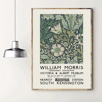 William Morris Vopsea Muzeul Victoria și Albert Expozitie de Pictura Panza Subterana Poster de Perete Imagini pentru Decor Acasă