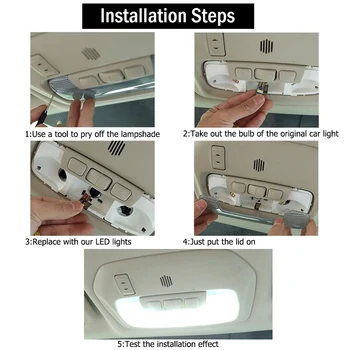 13pcs Nou Accesorii Auto, Becuri cu LED-uri Pachet de Interior Kit Pentru - 2017 Mazda 6 Harta Dom Pas/de Curtoazie Lampa plăcuței de Înmatriculare