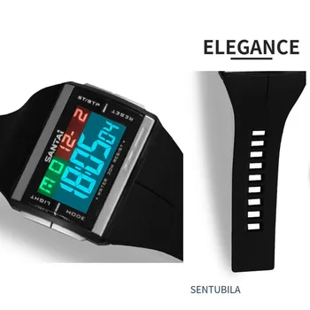 Ceas Digital Bărbați LCD Înapoi lumina Santai Brand Impermeabil Militar Sport Ceas Moda Ceas de mână Ceas Relogio Masculino