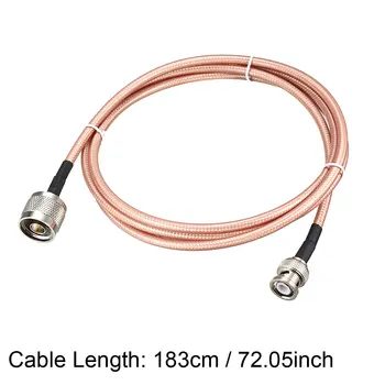 Uxcell Pierderi Reduse RF Coaxial Cablu de Conexiune Coaxial Sârmă RG-142 N Bărbat BNC Male183cm