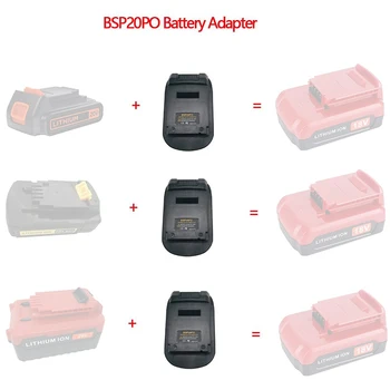 BSP20PO Baterie Adaptor pentru Black Decker/Stanley/Porter Cable 20V Baterie Li-Ion Utilizate pentru a Converti Porter Cable PC18BL