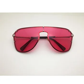 Roșu ochelari de Soare Supradimensionați de Lux Ochelari Femei Tendință Doamnelor în aer liber Retro Vintage ochelari de Soare Cadru Mare Nuante UV400 Bărbați Scut