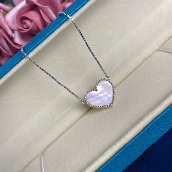 OEVAS Argint 925 Cutie de Link-ul Lanț Simplu de Inima Roz Redimensionabilă Bratara Pentru Femei Elegante de Petrecere Fine Bijuterii Cadouri