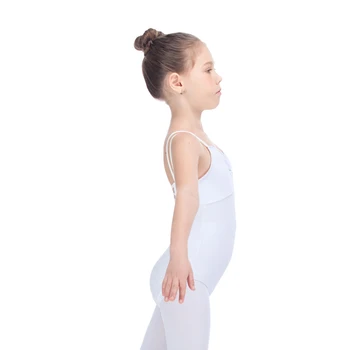 Copii Bumbac/Lycra Bretele Tricouri cu Elastic Dublu Curele Fete Gimnastica Imbracaminte Femei Body Balet