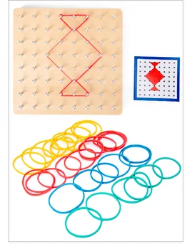 Montessori geometrice cuie pentru copii jucarii educative cu carduri grafice creative pentru copii de educație timpurie jucarii
