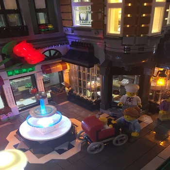 Led Light Set De Construcție Lego City Pe Strada 10255 La Adunări Jucării Compatibil 15019 Blocuri Creator Oraș Iluminat Stradal